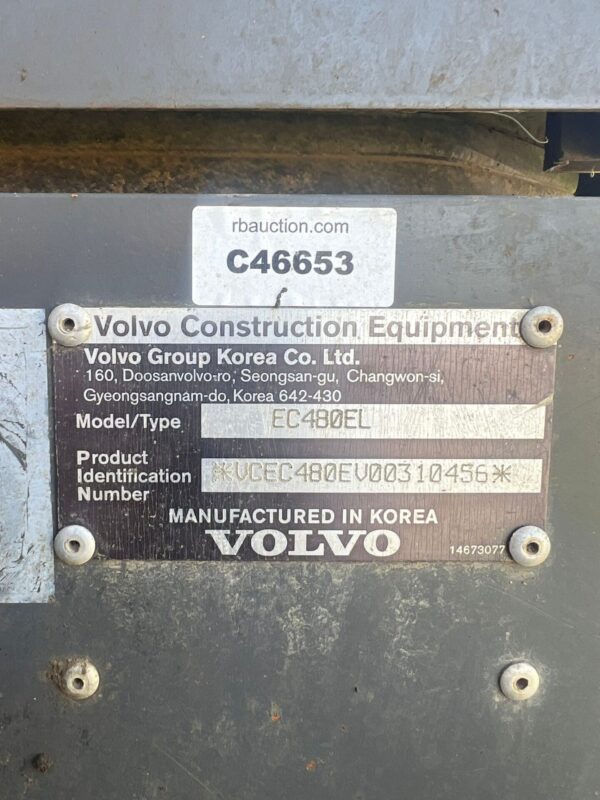 2016 Volvo EC480EL Excavator - Image 6